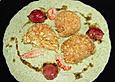 Flusskrebsb&auml;llchen auf Salatcreme und Essig - Karamell - Stachelbeeren