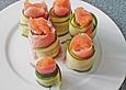 Lachs - Gurkenrouladen mit Meerrettichsahne
