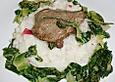 Saltimbocca von der Ente mit Radieschen - Risotto und ged&uuml;nstetem Lattich