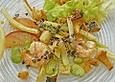 Lauwarmer Salat von Pfifferlingen und Garnelen und sonst noch Allerei