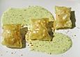 Flusskrebs - Wan Tans auf Sauerampfer - Creme