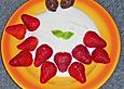 Erdbeeren mit Weinschaum - Sahne