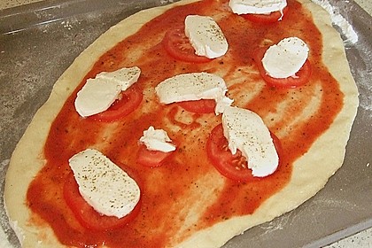 Rucola - Parma - Pizza  Teigrezept mit geriebener Kartoffel
