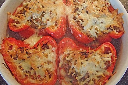Paprika gef&uuml;llt mit Hack und Sauerkraut 1