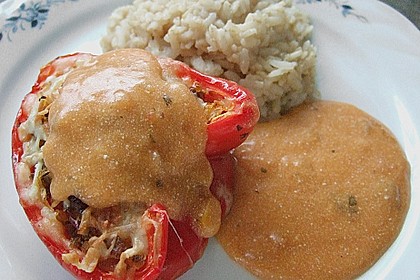 Paprika gef&uuml;llt mit Hack und Sauerkraut 2