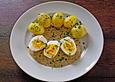 Eier in Speck - Senfsauce