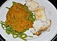 Seeteufel mit Mango - Passionsfrucht - Senf - Sauce und Tagliatelle
