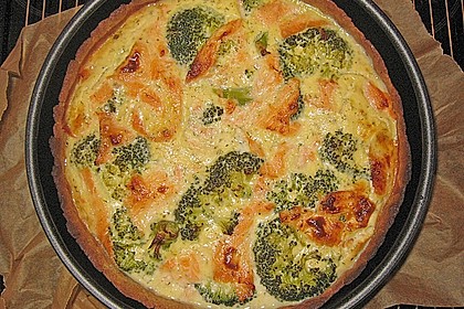 Brokkoli - Lachs - Quiche 1