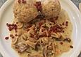 Pilz - Sahne - Sauce mit Speck