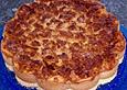 Apfelkuchen, mehrschichtig,  mit Bienenstichdecke