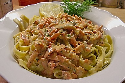 Spaghetti mit R&auml;ucherlachs 1