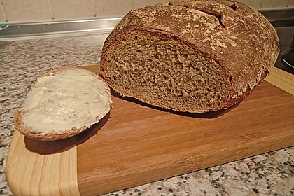 Herzhaftes Weizenmischbrot ohne Sauerteig 26