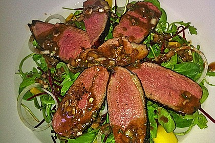 Feldsalat mit lauwarmer Entenbrust 4
