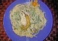 Herzschlags Spaghetti mit Lauch und Schinken