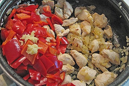 Nudeln mit scharfer Puten - Paprika - Sauce 4