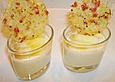 Spargel - Panna Cotta mit K&auml;se - Schinken - Crackern