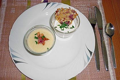 Spargel - Panna Cotta mit K&auml;se - Schinken - Crackern 10