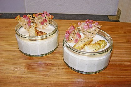 Spargel - Panna Cotta mit K&auml;se - Schinken - Crackern 16