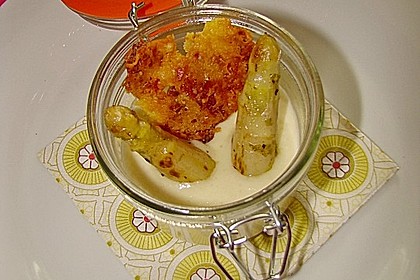 Spargel - Panna Cotta mit K&auml;se - Schinken - Crackern 21