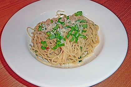 Spaghetti mit Bärlauch 21