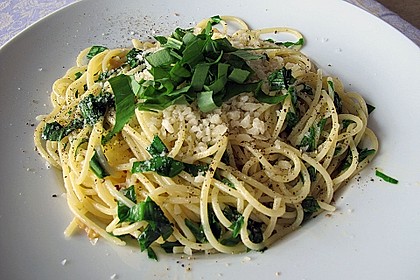 Spaghetti mit Bärlauch 2