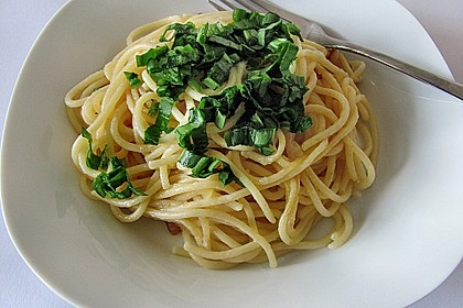 Spaghetti mit Bärlauch 11