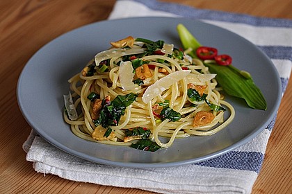 Spaghetti mit Bärlauch