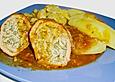 Schweineroulade mit Kr&auml;uter - Quark - Br&auml;t