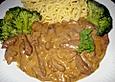 Lammfilet &aacute; la Stroganoff