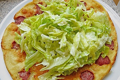 Westf&auml;lische Mettwurst - Pfannekuchen mit Salat