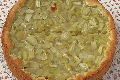 Rhabarberkuchen mit Guss