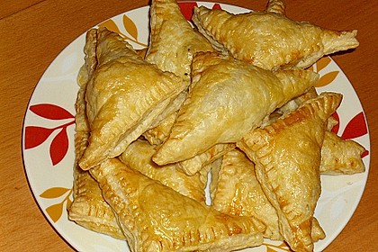 Bl&auml;tterteig - Dreicke mit Spinat und Feta 7