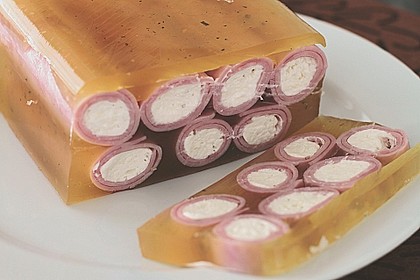 Fleischk&auml;se - Meerrettichr&ouml;llchen in Aspik 4