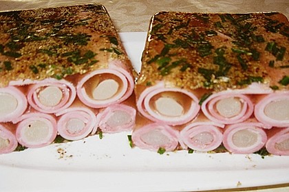 Spargel - Schinkenr&ouml;llchen in Aspik 2