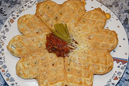 Pikante Schinkenwaffeln 4