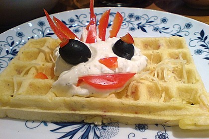 Pikante Schinkenwaffeln 14