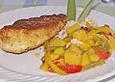 Kokosh&auml;hnchen auf Paprika - Mango - Gem&uuml;se
