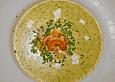 Pikante Brunnenkressesuppe mit Garnelen