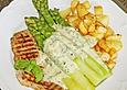 Spargel in Basilikum - Spargel - Sauce