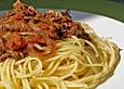 Spaghetti mit pikantem Rindfleisch