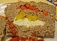 Hackbraten gef&uuml;llt mit Feta und Paprika