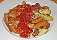 Paprikaentenbrust mit Kirschsauce und Kr&auml;uterkartoffeln