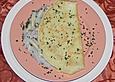 Spargel in Sekt - Sahne Sauce mit Pfannkuchen