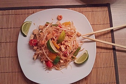 Pad Thai mit Garnelen 2