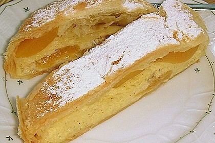 Topfen - Pfirsich Strudel 3