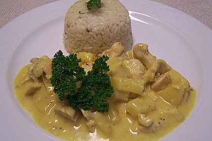 Curry - Geschnetzeltes mit Ananas