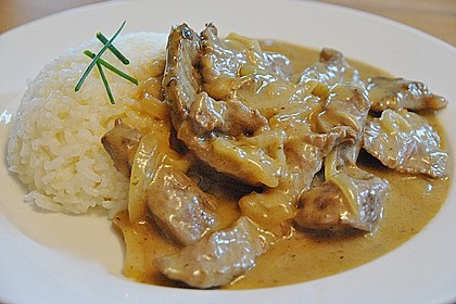 Geschnetzeltes in Estragon - Wein Sauce mit Limettenaroma