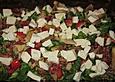 Lauwarmer Feldsalat mit Austernpilzen, Tomaten und Mozzarella