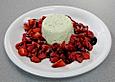 Basilikum - Quarkmousse mit Balsamico - Erdbeeren