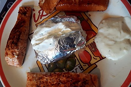 Lachs in Zitronen - Knoblauch - Öl 10